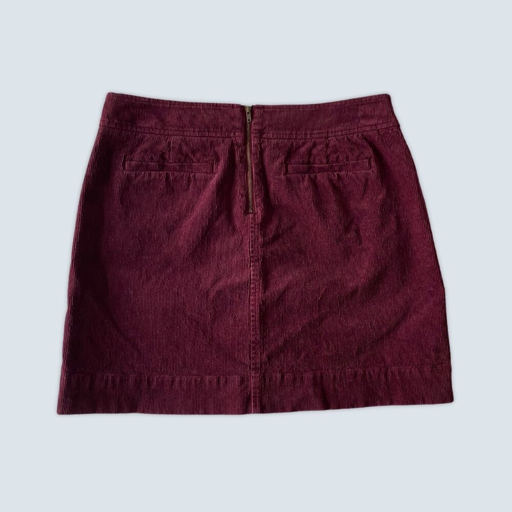Loft Purple/Maroon Corduroy-style Skirt Sz 8